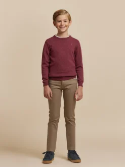 Jerséis-Alvaro Moreno JERSEY ROUND NECK KIDS Burdeos