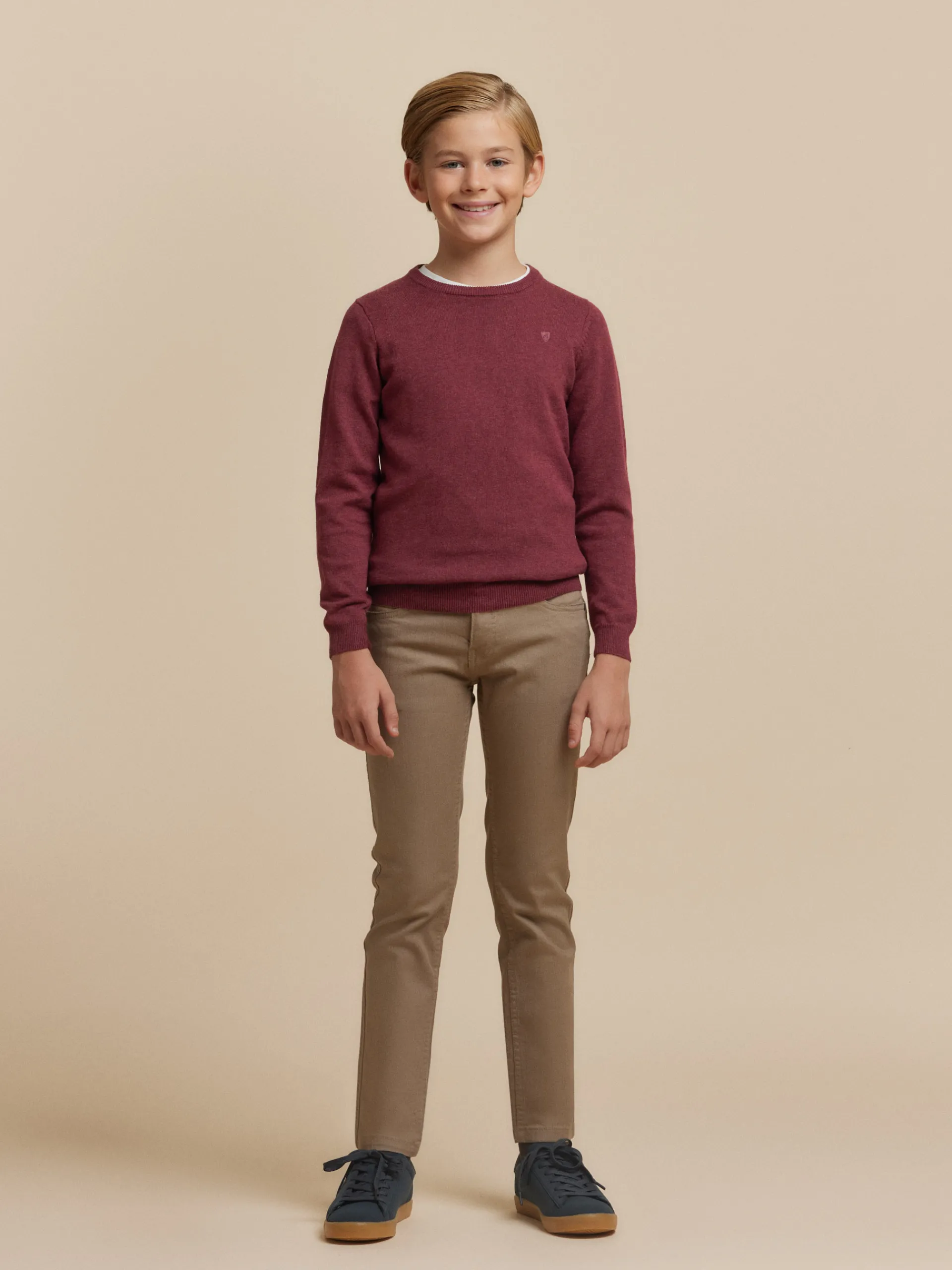Jerséis-Alvaro Moreno JERSEY ROUND NECK KIDS Burdeos