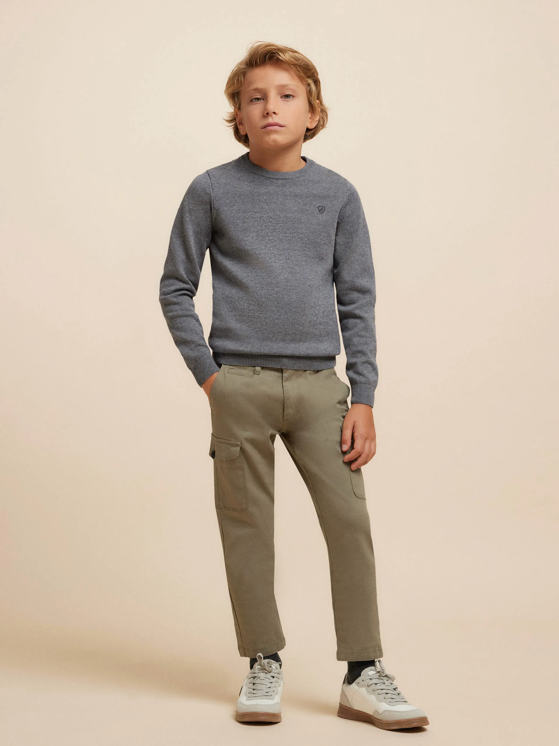 Jerséis-Alvaro Moreno JERSEY ROUND NECK KIDS Gris
