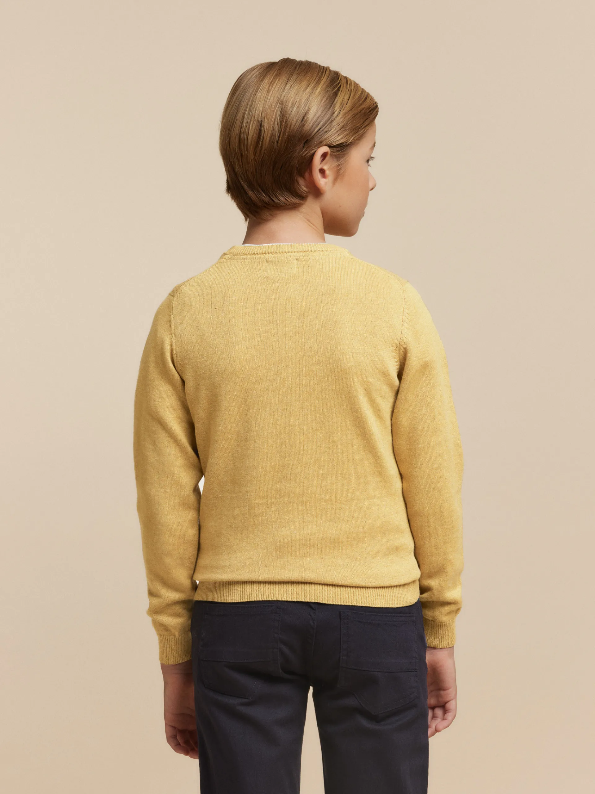 Jerséis-Alvaro Moreno JERSEY ROUND NECK KIDS Mostaza
