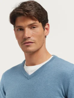 Jerséis-Alvaro Moreno JERSEY V-NECK TRENDY Celeste