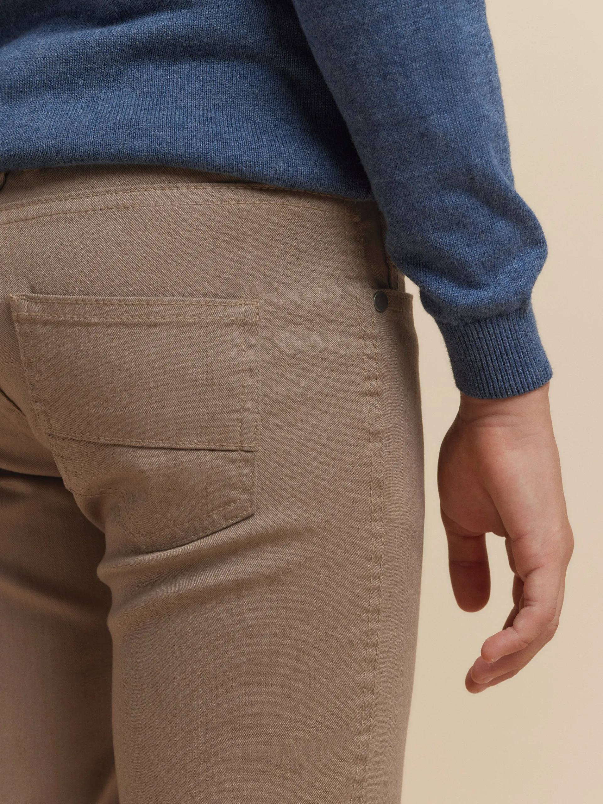 Pantalones-Alvaro Moreno PANTALON 5 POCKETS KIDS Camel