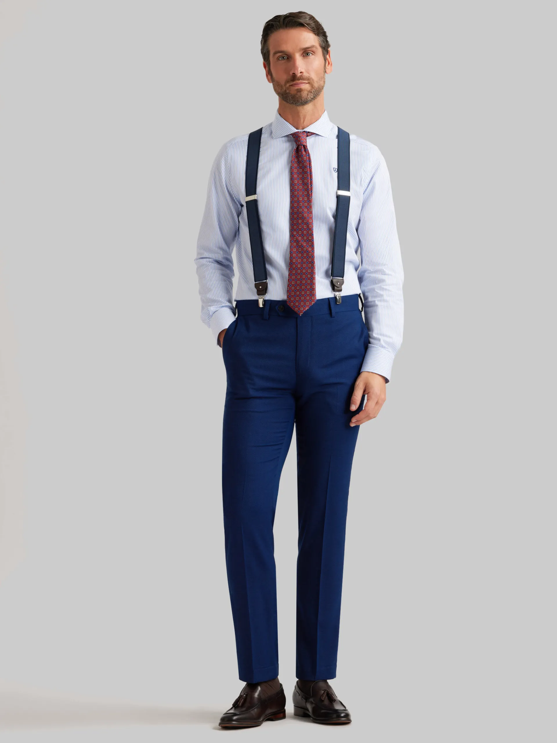 Trajes|Trajes-Alvaro Moreno PANTALON BIRDEYE Azul