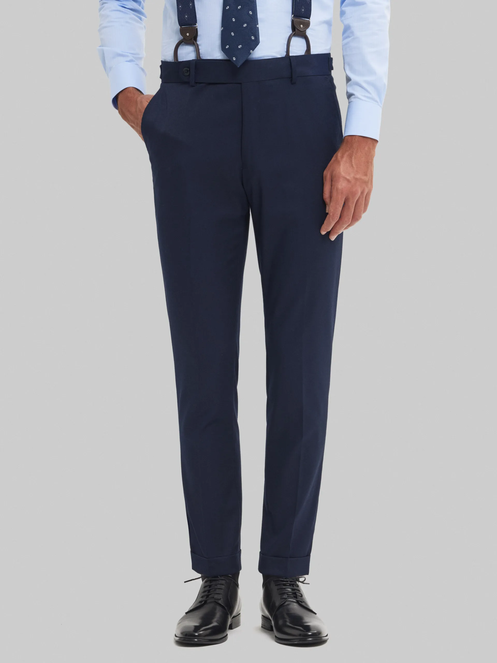 Trajes|Trajes-Alvaro Moreno PANTALON CAPO MICRO Azul Marino