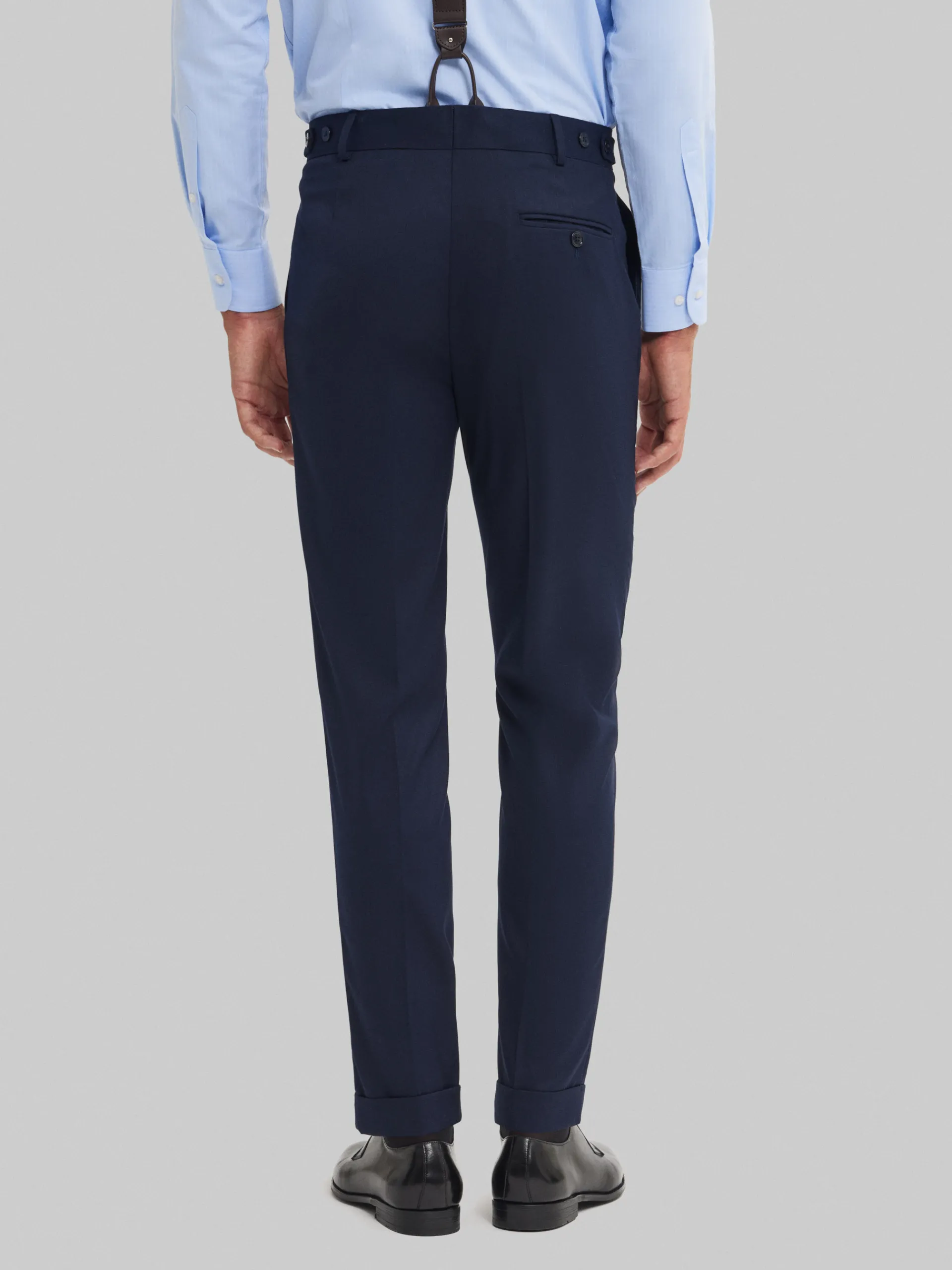 Trajes|Trajes-Alvaro Moreno PANTALON CAPO MICRO Azul Marino