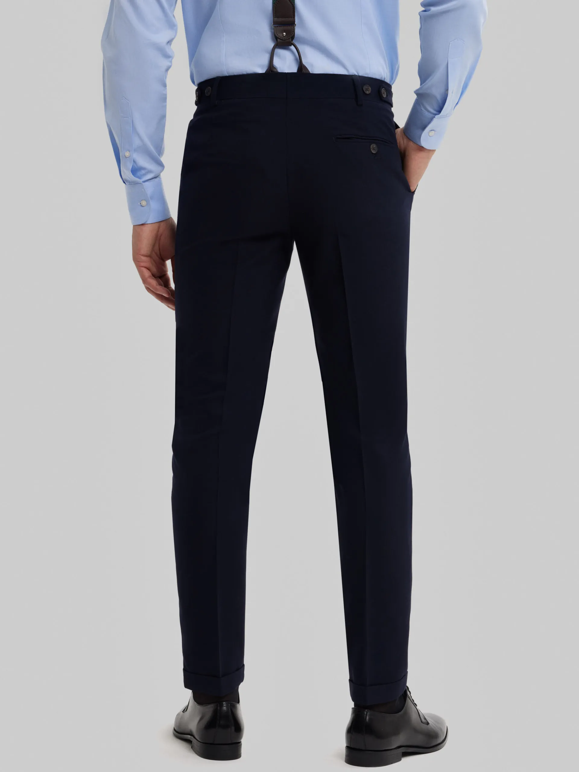 Trajes|Trajes-Alvaro Moreno PANTALON CAPO PLAIN Azul Marino