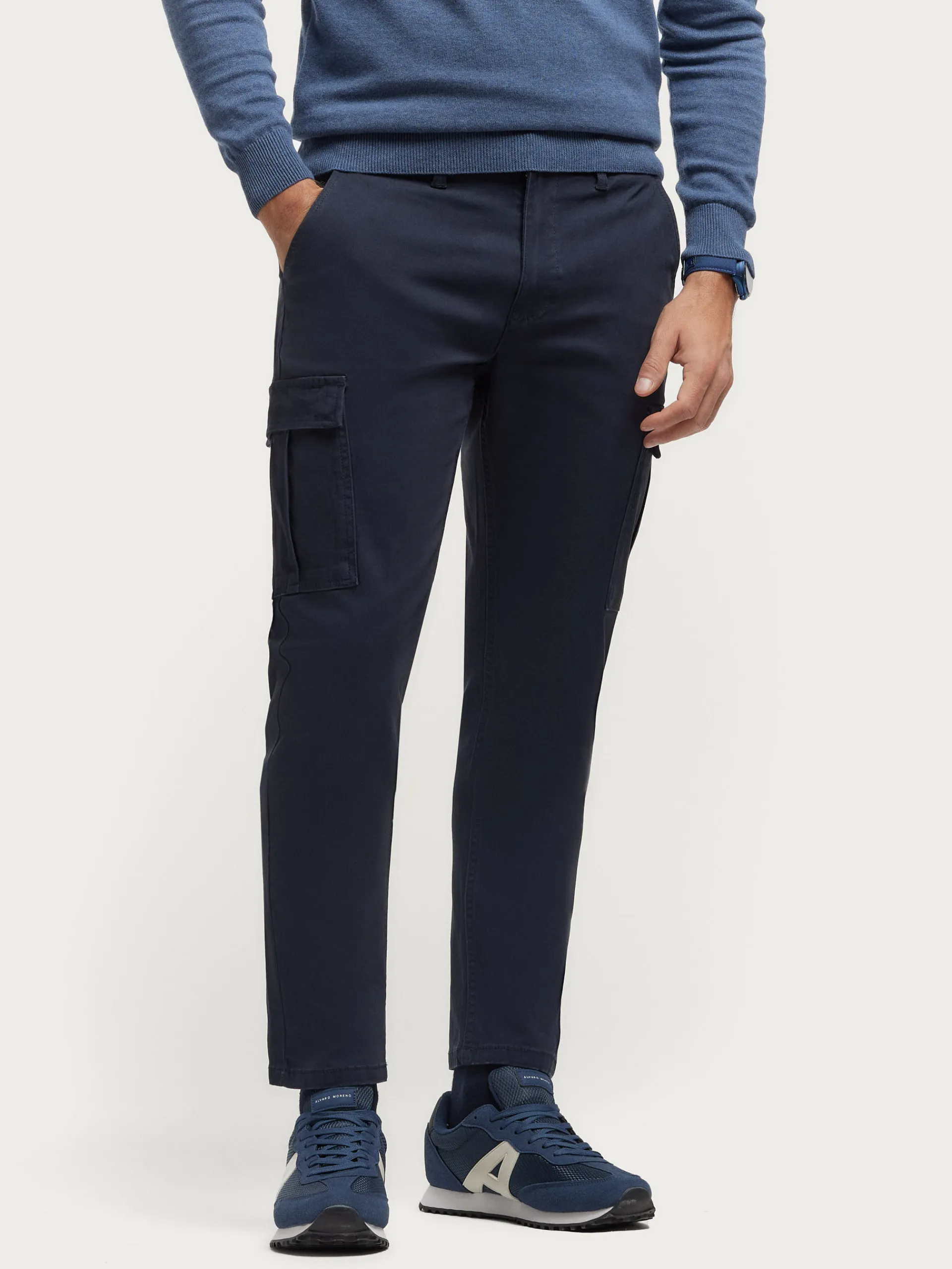 Cargo-Alvaro Moreno PANTALON CARGO ELVIS Azul Marino