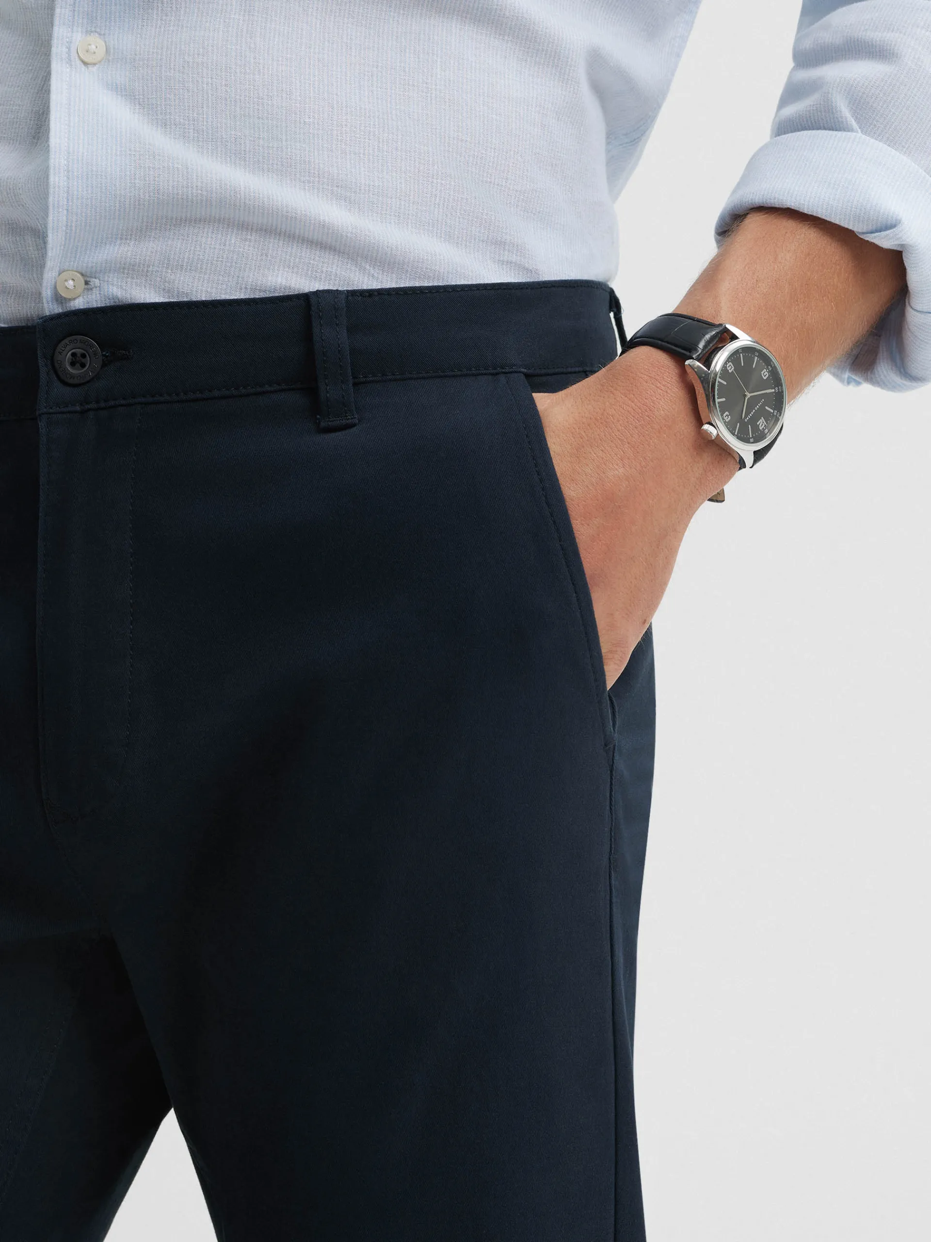 Chino-Alvaro Moreno PANTALON CHINO SLIM FIT Azul Marino