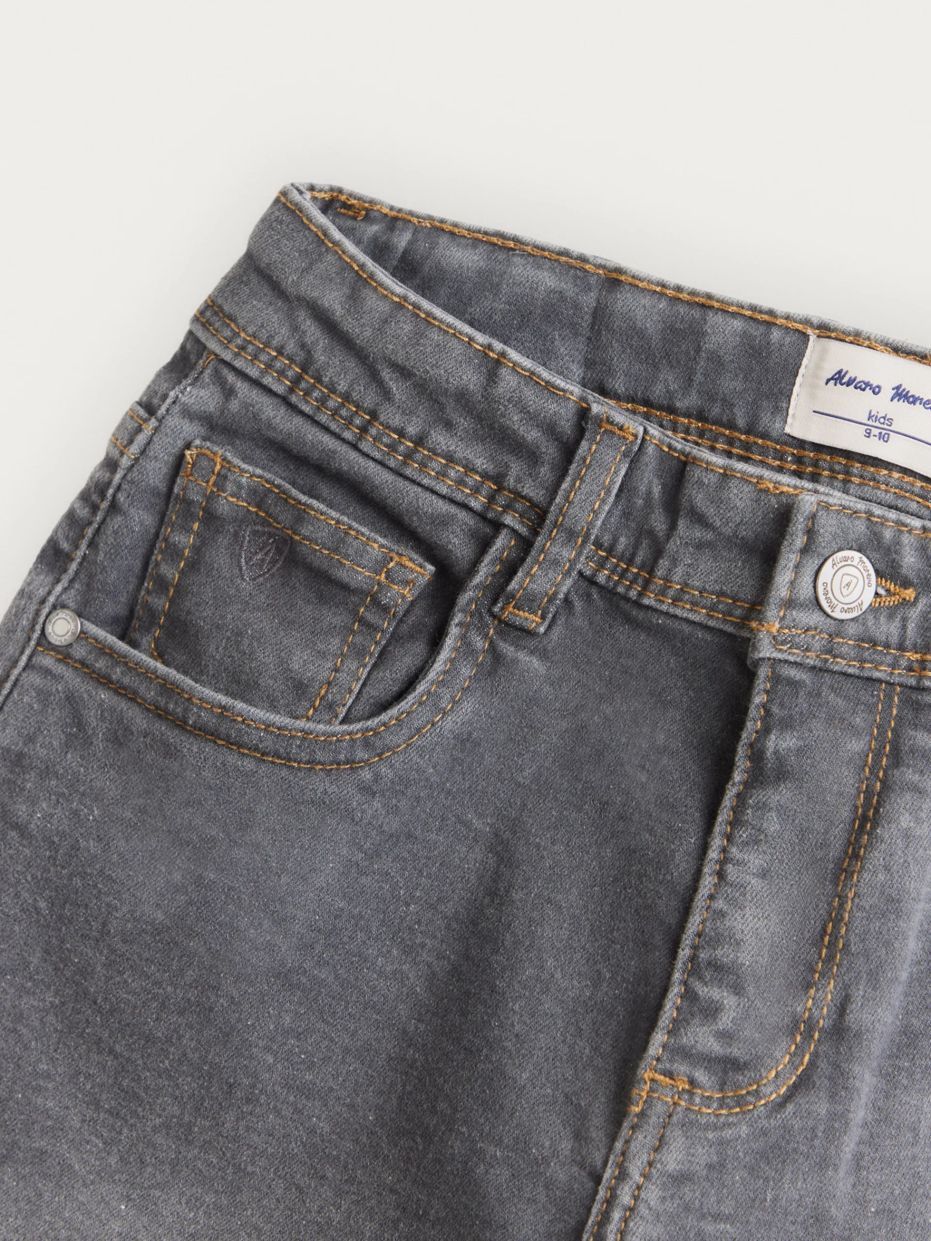 Pantalones-Alvaro Moreno PANTALON DENIM KIDS Gris