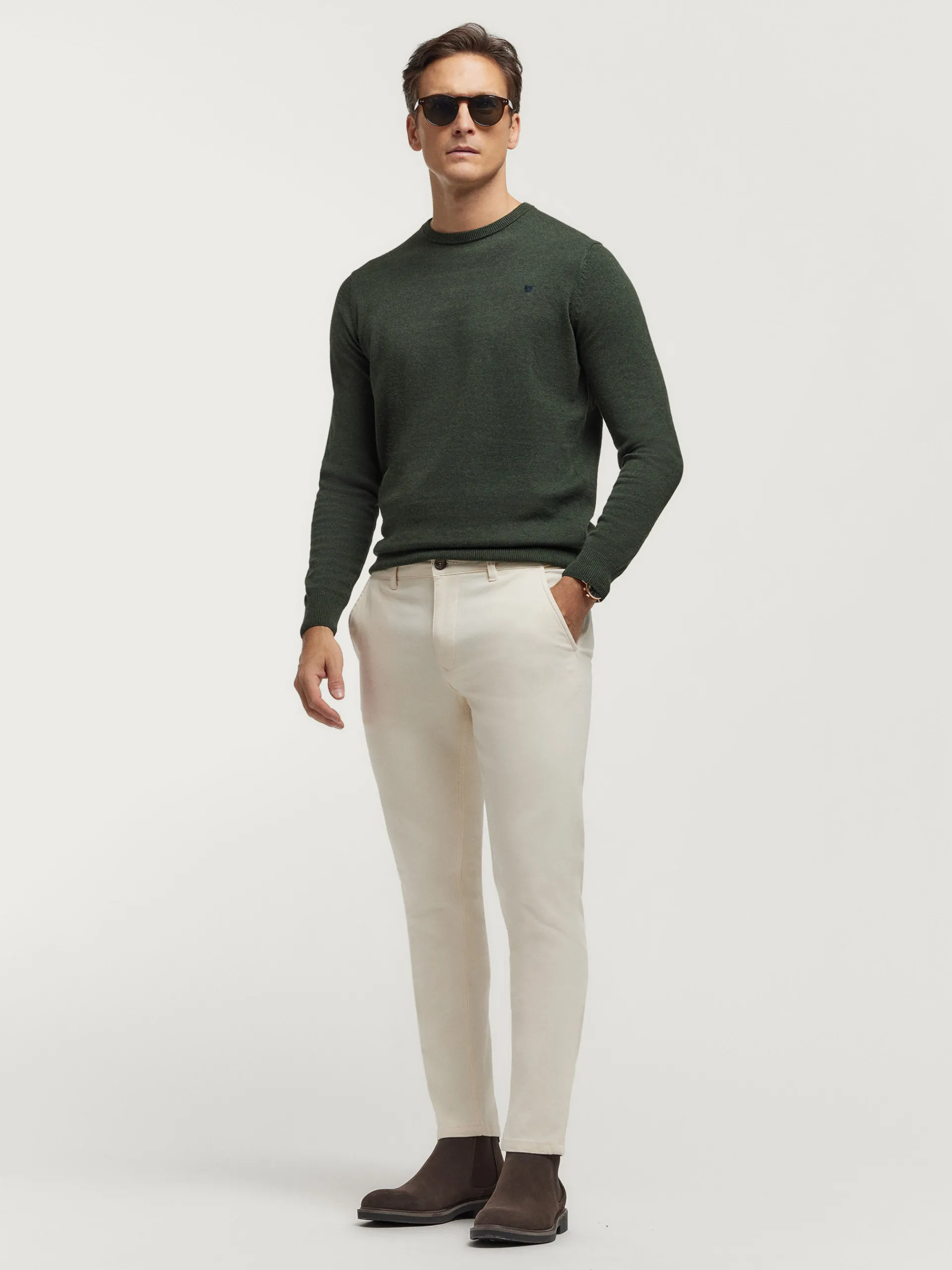Chino-Alvaro Moreno PANTALON ELVIS Crudo