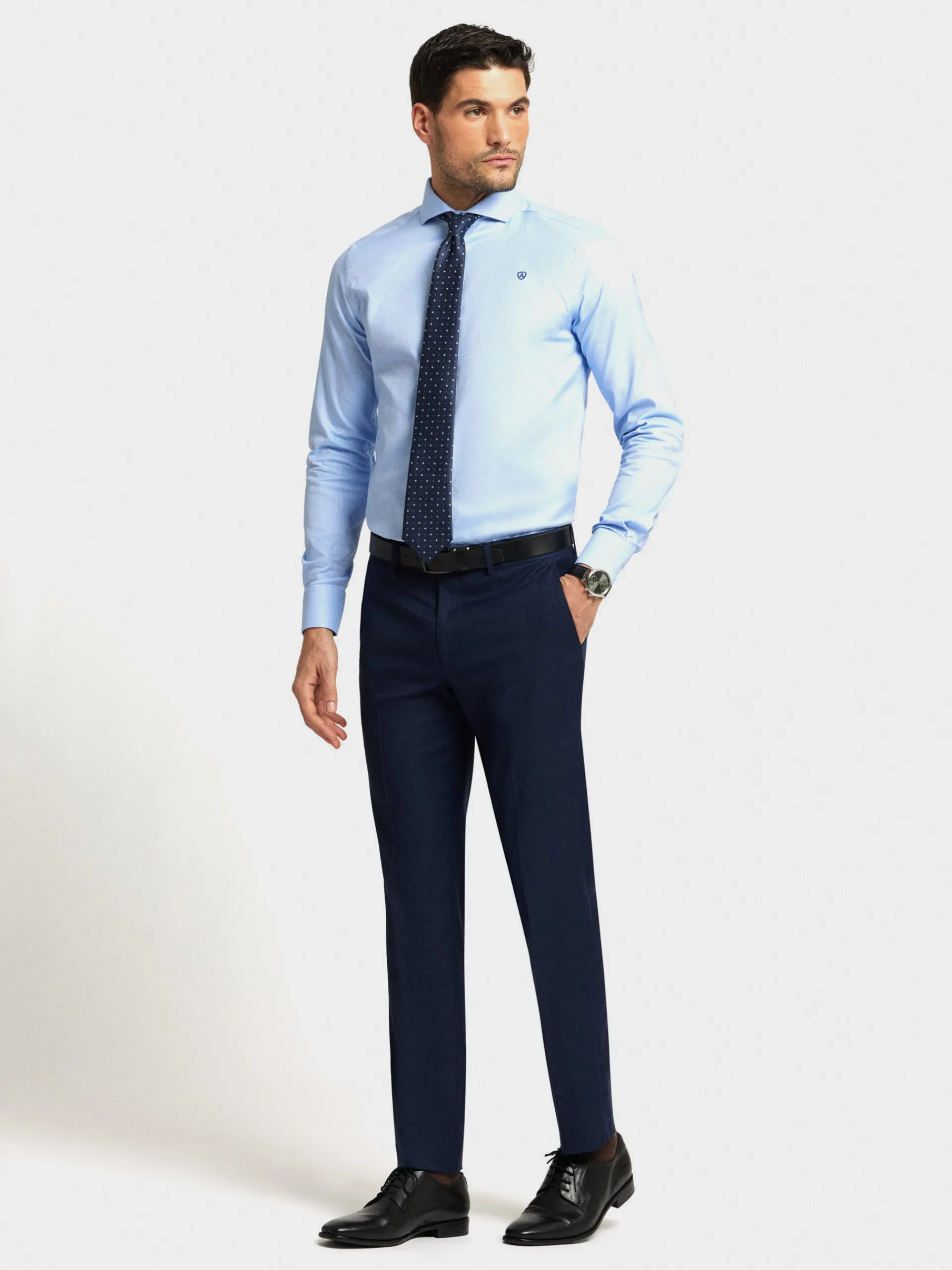 Trajes|Trajes-Alvaro Moreno PANTALON FIL A FIL Azul Marino