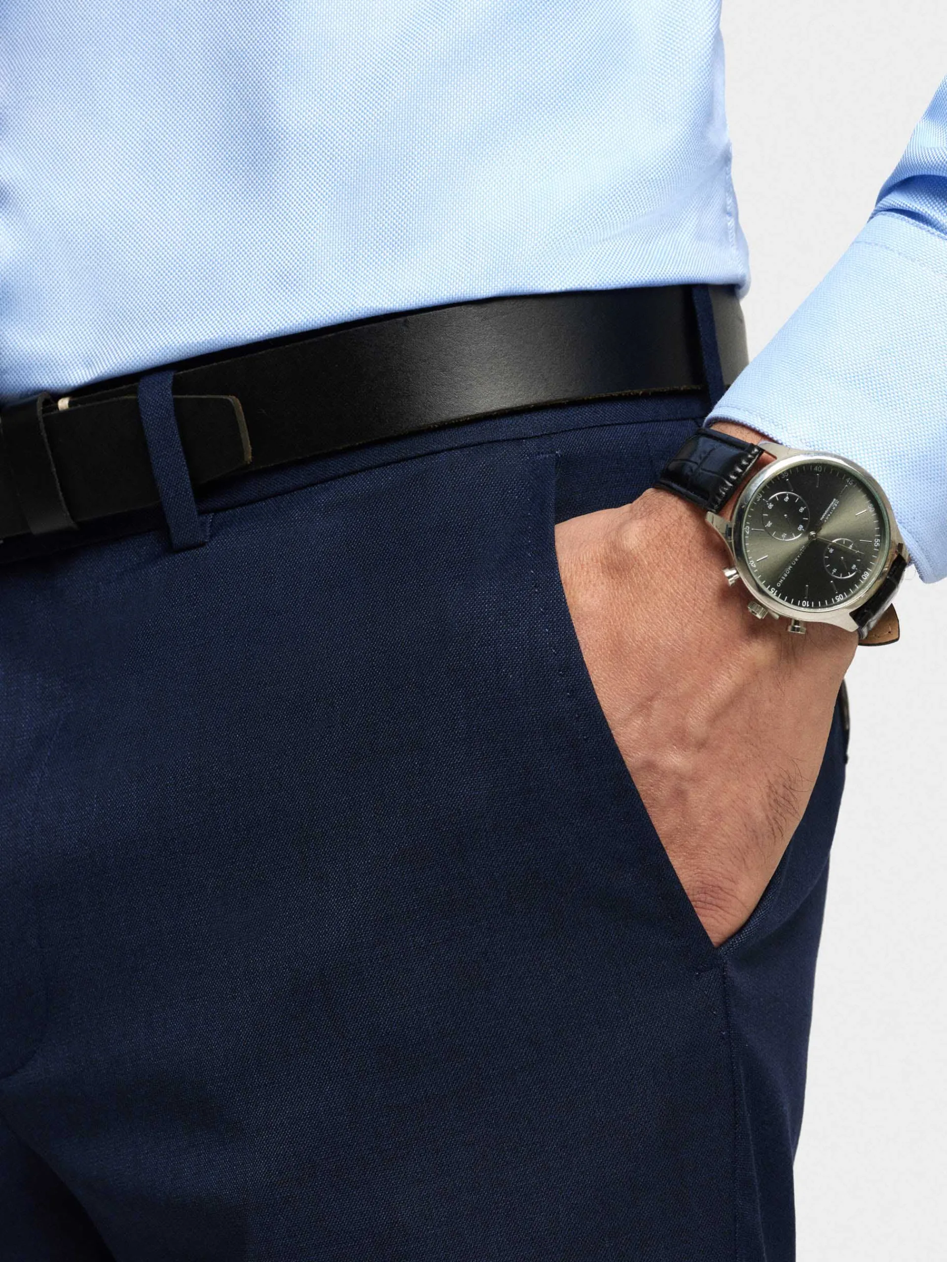Trajes|Trajes-Alvaro Moreno PANTALON FIL A FIL Azul Marino