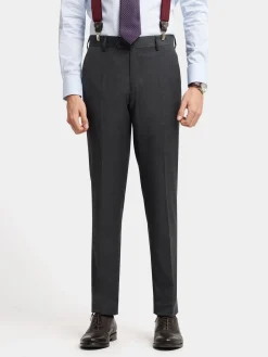 Trajes|Trajes-Alvaro Moreno PANTALON FIL A FIL CRUZADO Gris
