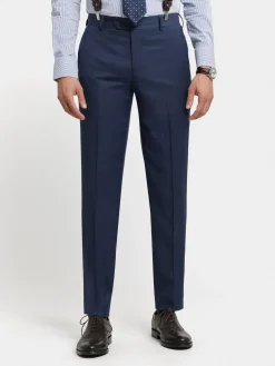 Trajes|Trajes-Alvaro Moreno PANTALON FIL A FIL CRUZADO Azul Marino