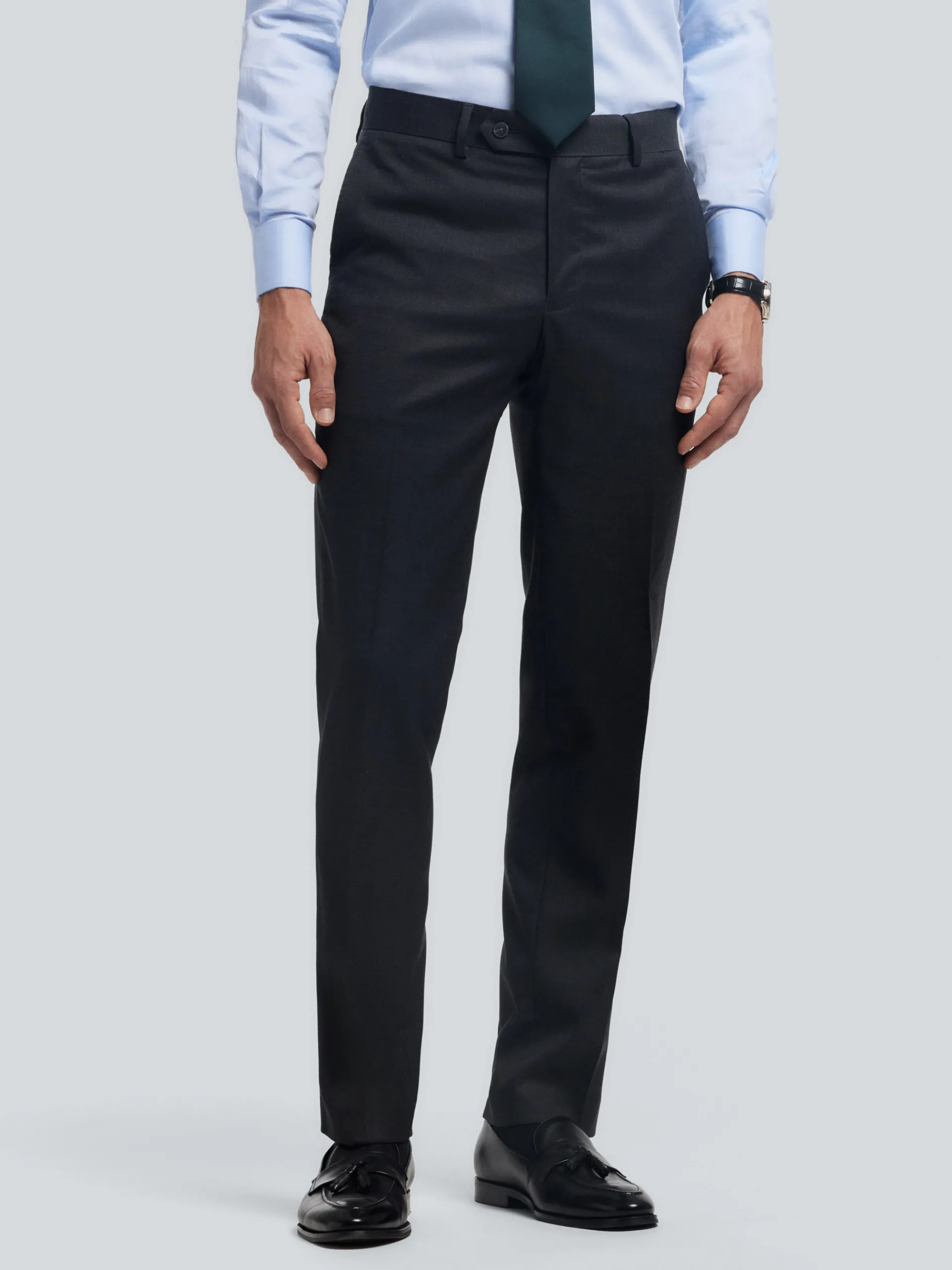 Trajes|Trajes-Alvaro Moreno PANTALON FIL A FIL CRUZADO Gris