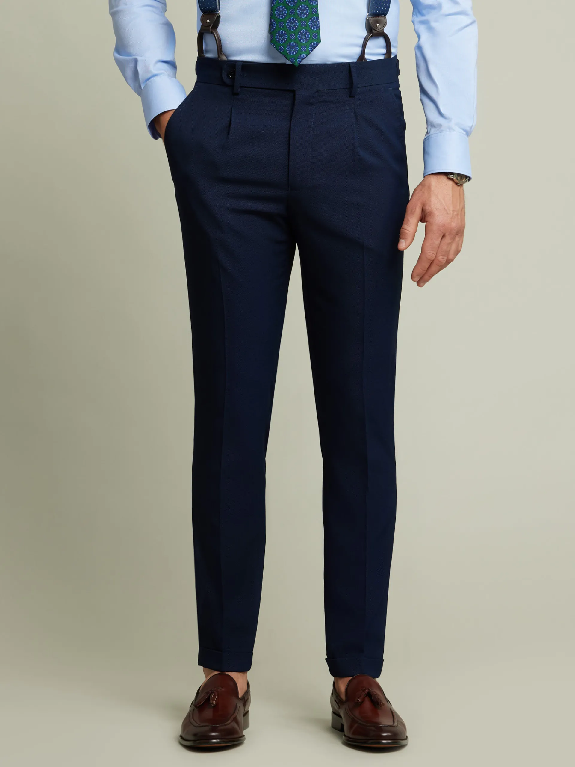 Trajes|Trajes-Alvaro Moreno PANTALON INFLUENCER Azul Marino
