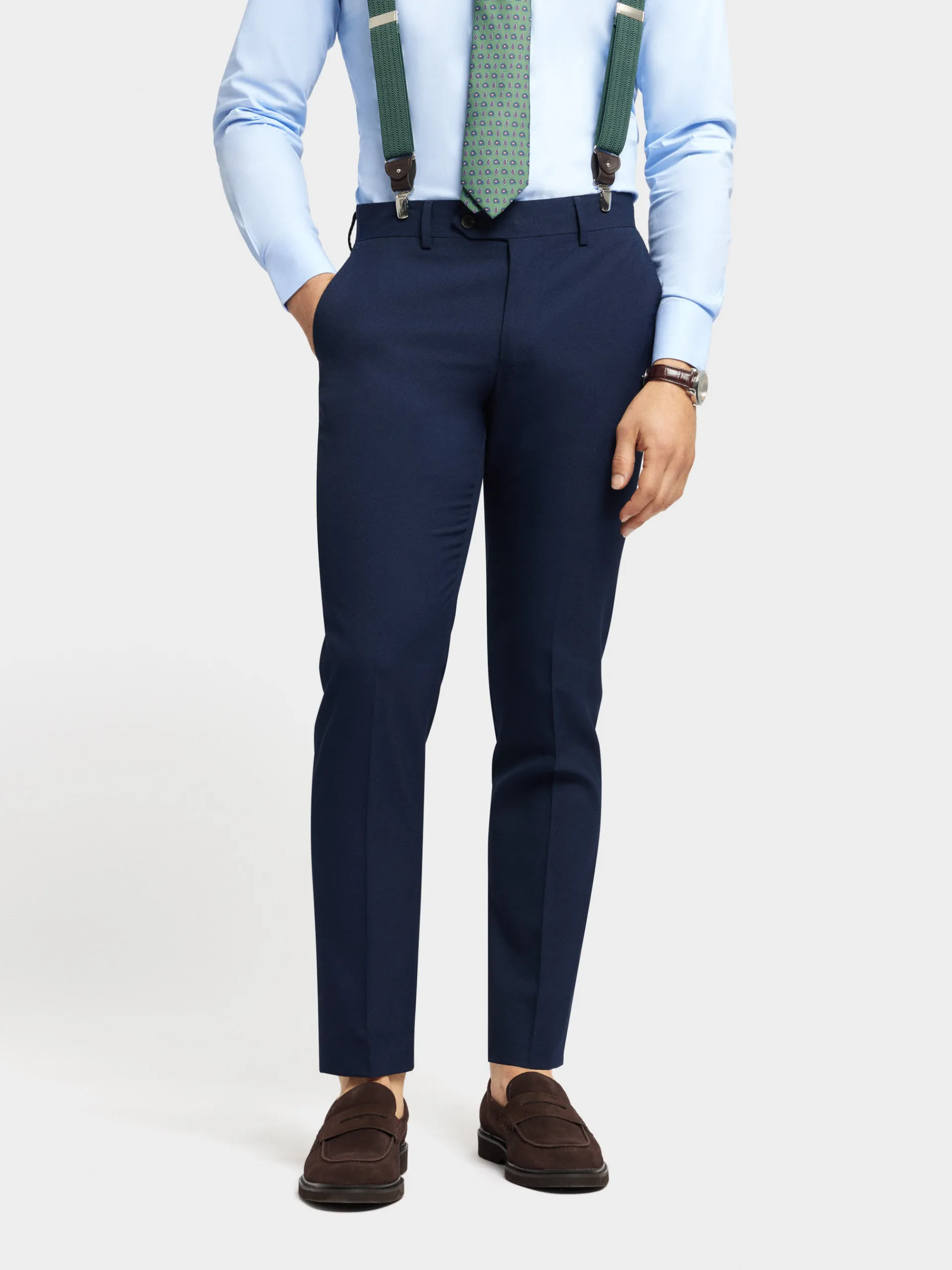Trajes|Trajes-Alvaro Moreno PANTALON MICRO BIRD Azul Marino