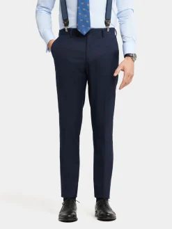 Trajes|Trajes-Alvaro Moreno PANTALON TWILL CRUZADO Azul Marino