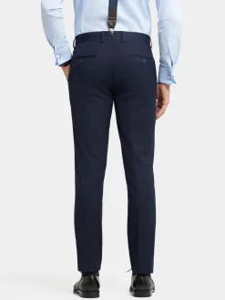 Trajes|Trajes-Alvaro Moreno PANTALON TWILL CRUZADO Azul Marino