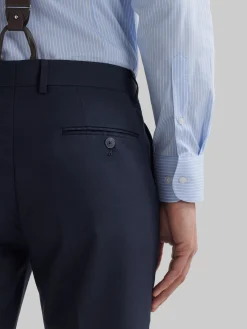 Trajes|Trajes-Alvaro Moreno PANTALON TWILL CRUZADO Azul Marino