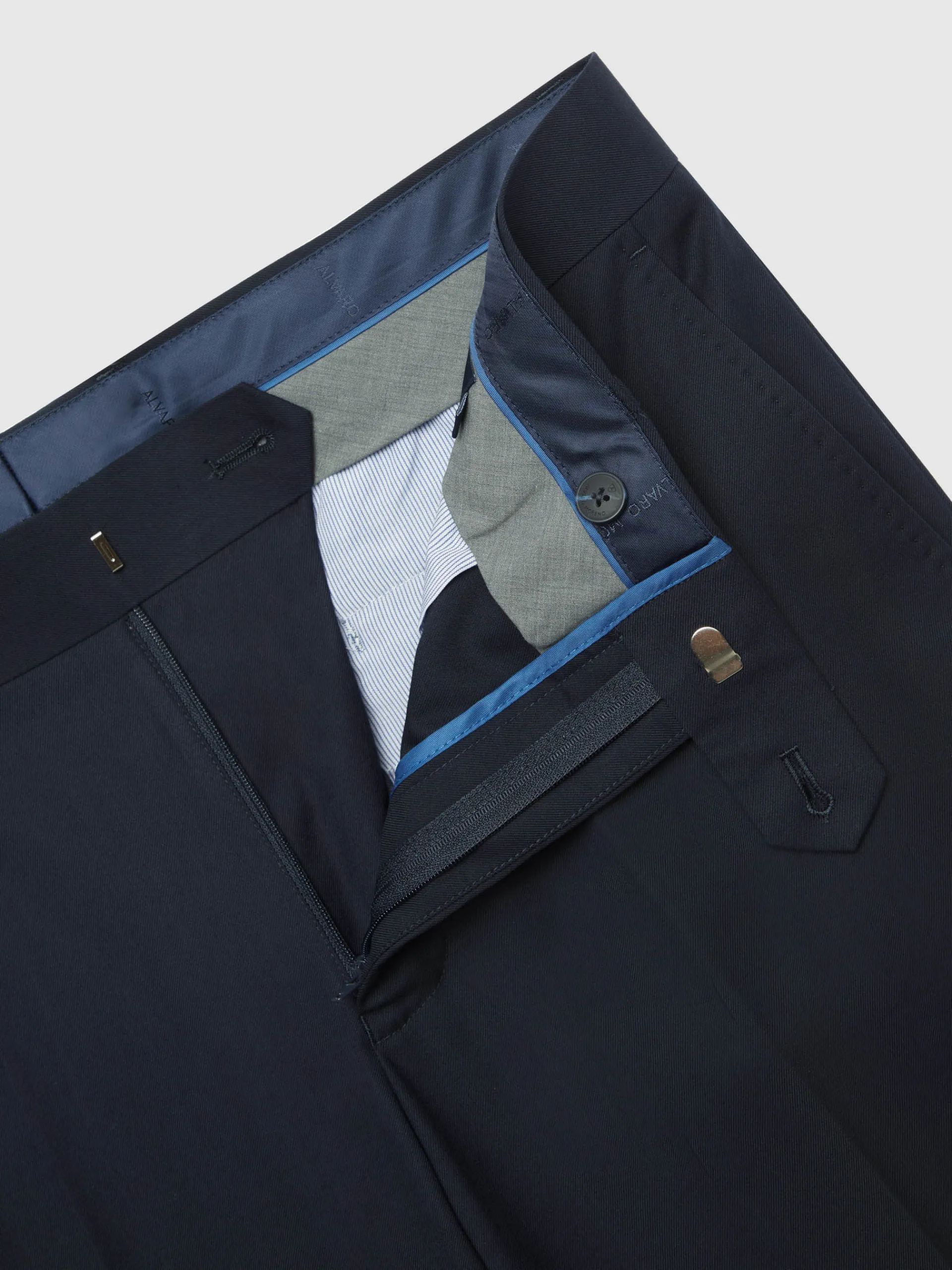 Trajes|Trajes-Alvaro Moreno PANTALON TWILL CRUZADO Azul Marino