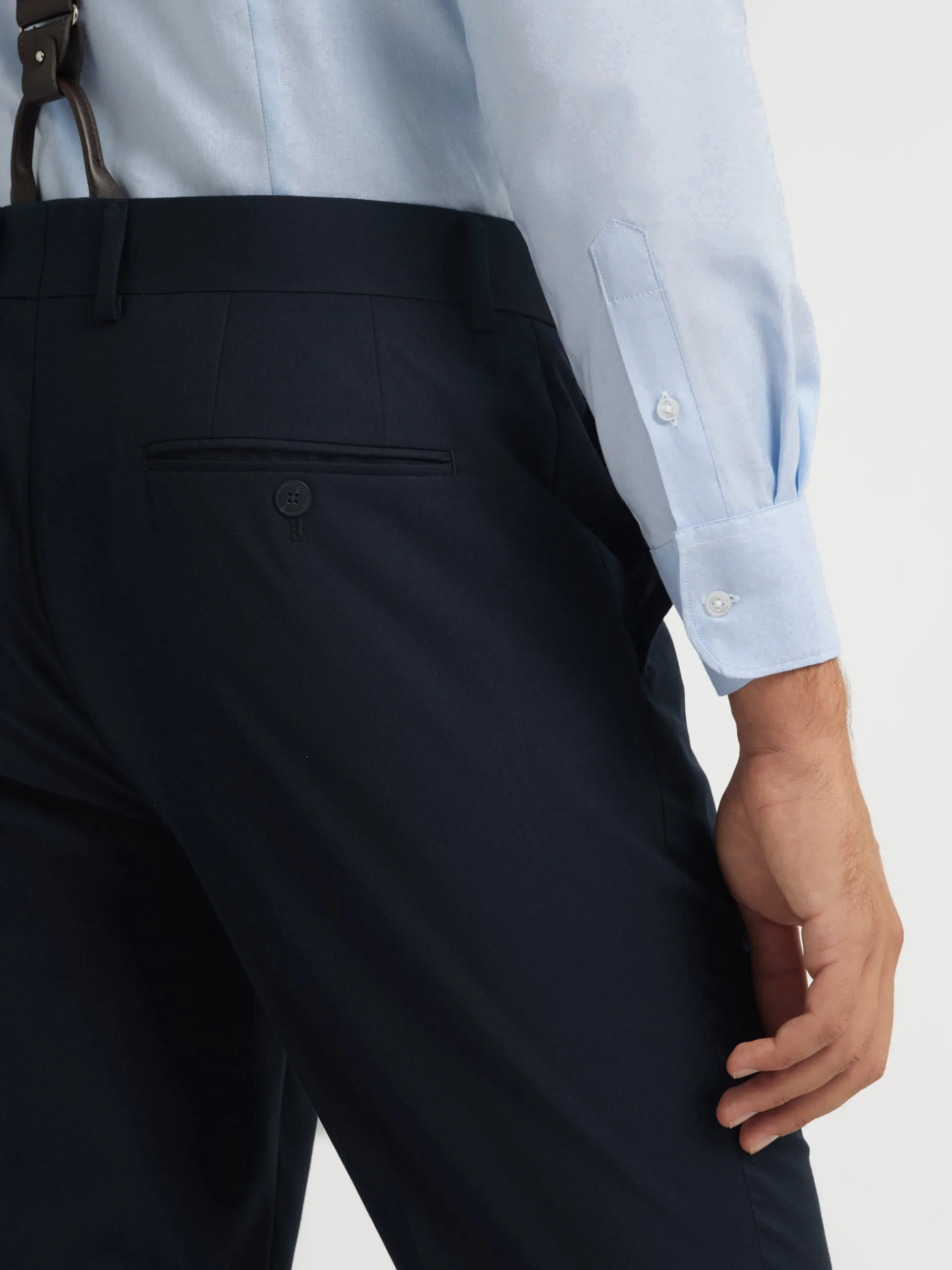 Trajes|Trajes-Alvaro Moreno PANTALON TWILL CRUZADO Azul Marino