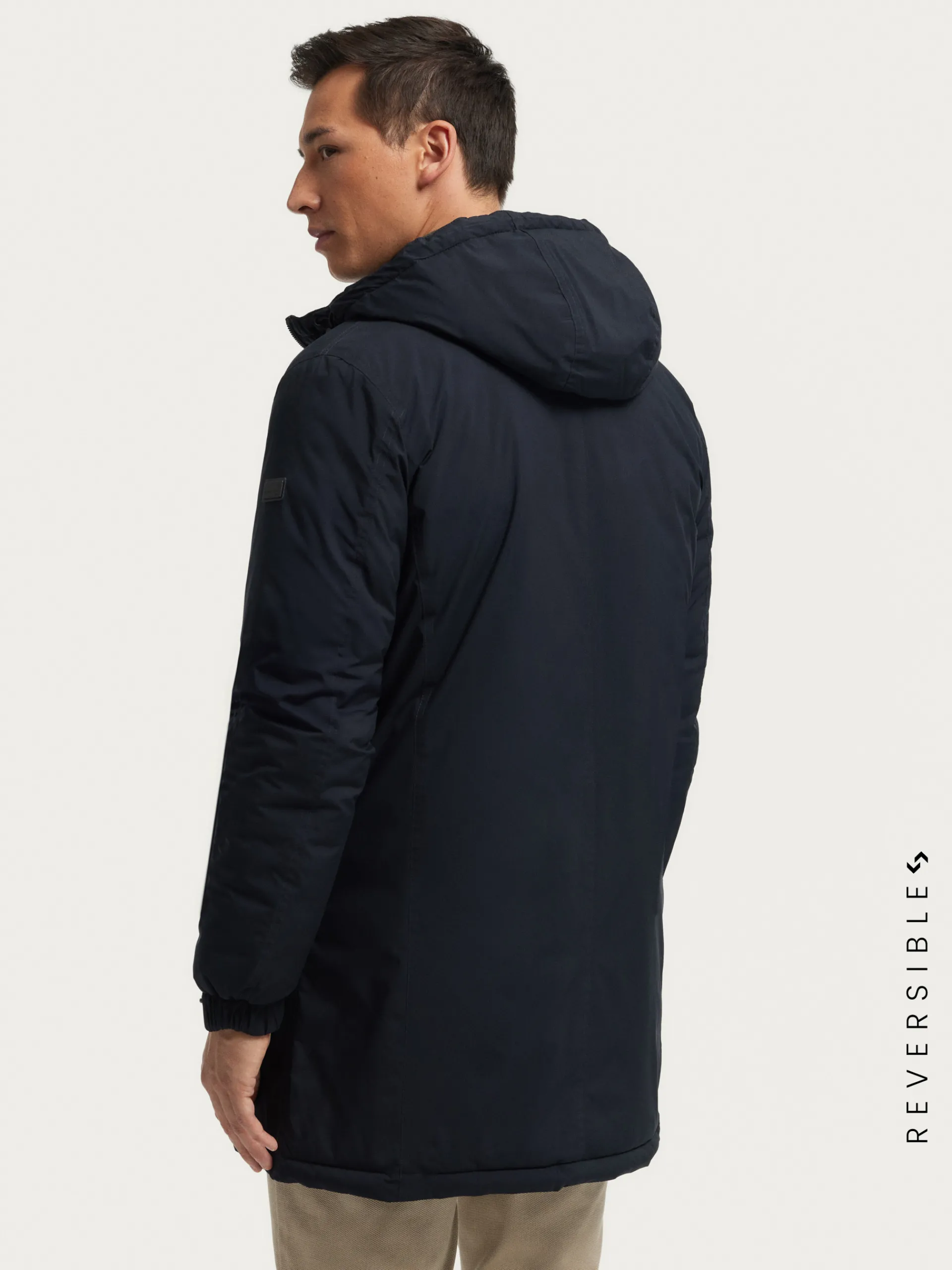 Cazadoras Y Parkas-Alvaro Moreno PARKA RATCHED REVERSIBLE | MARRÓN Azul Marino