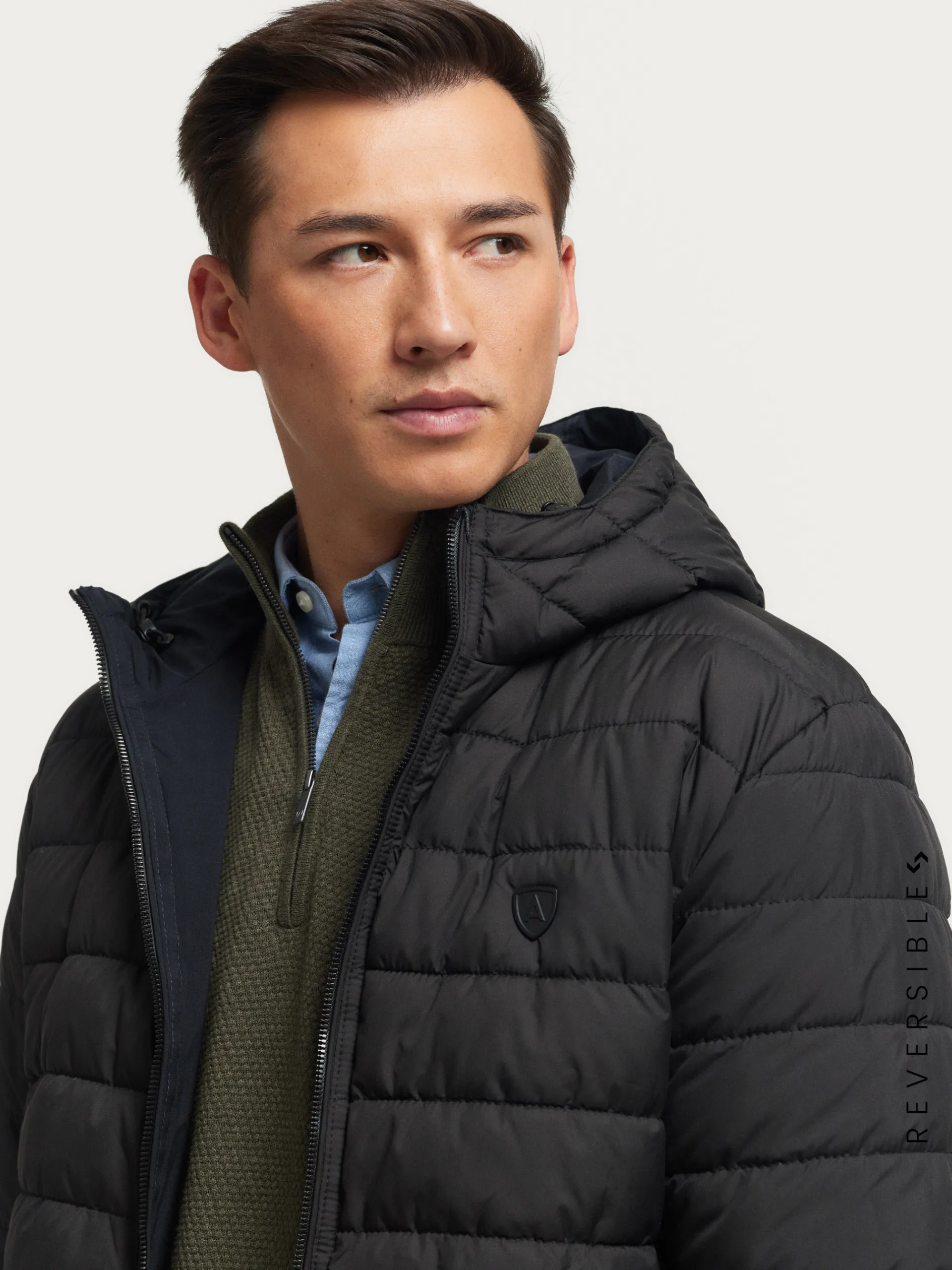 Cazadoras Y Parkas-Alvaro Moreno PARKA RATCHED REVERSIBLE | MARRÓN Azul Marino