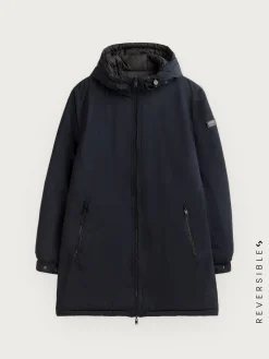 Cazadoras Y Parkas-Alvaro Moreno PARKA RATCHED REVERSIBLE | MARRÓN Azul Marino