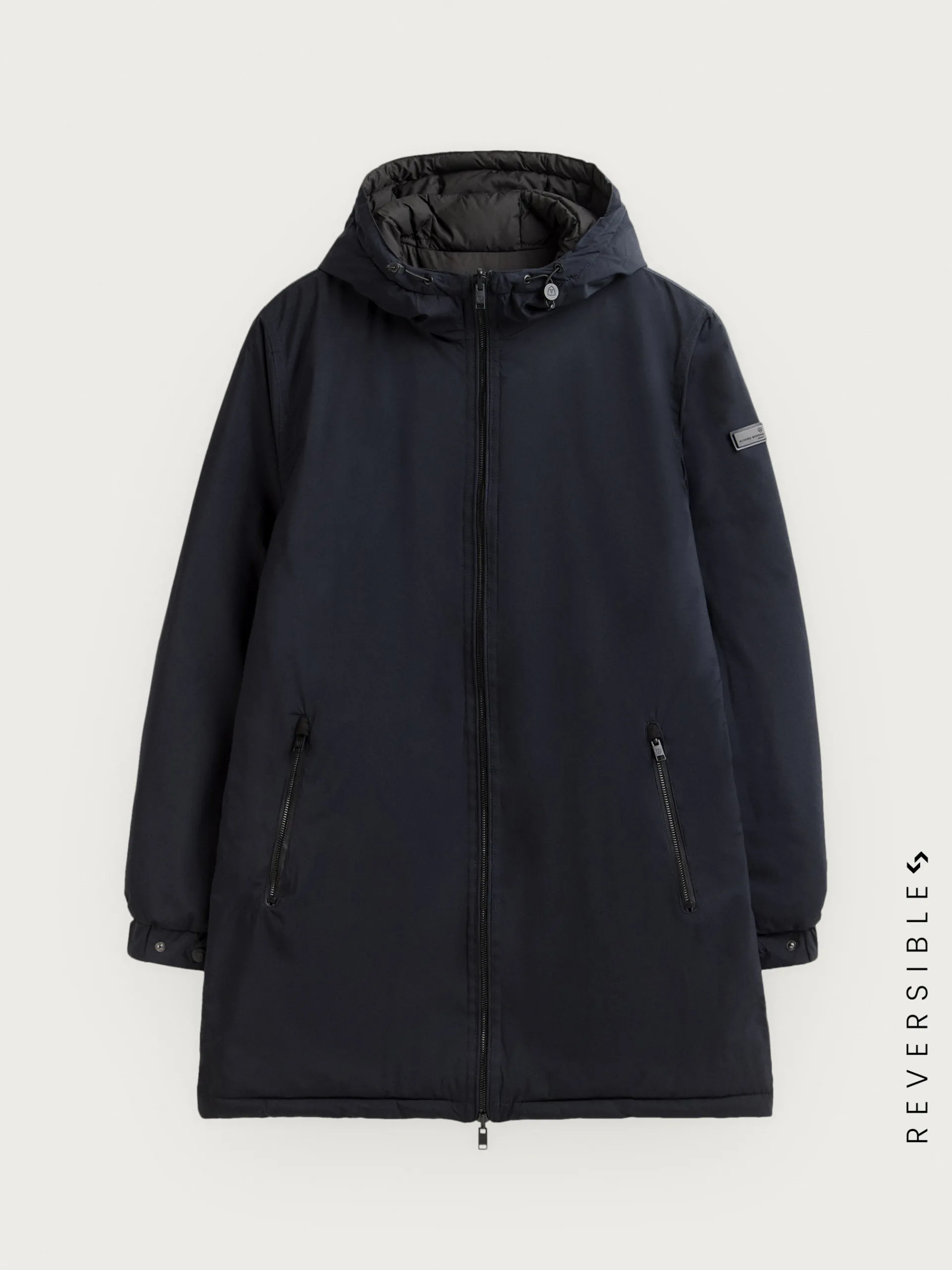 Cazadoras Y Parkas-Alvaro Moreno PARKA RATCHED REVERSIBLE | MARRÓN Azul Marino