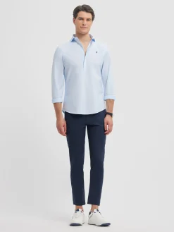 Casual-Alvaro Moreno POLERA PIN POINT Celeste