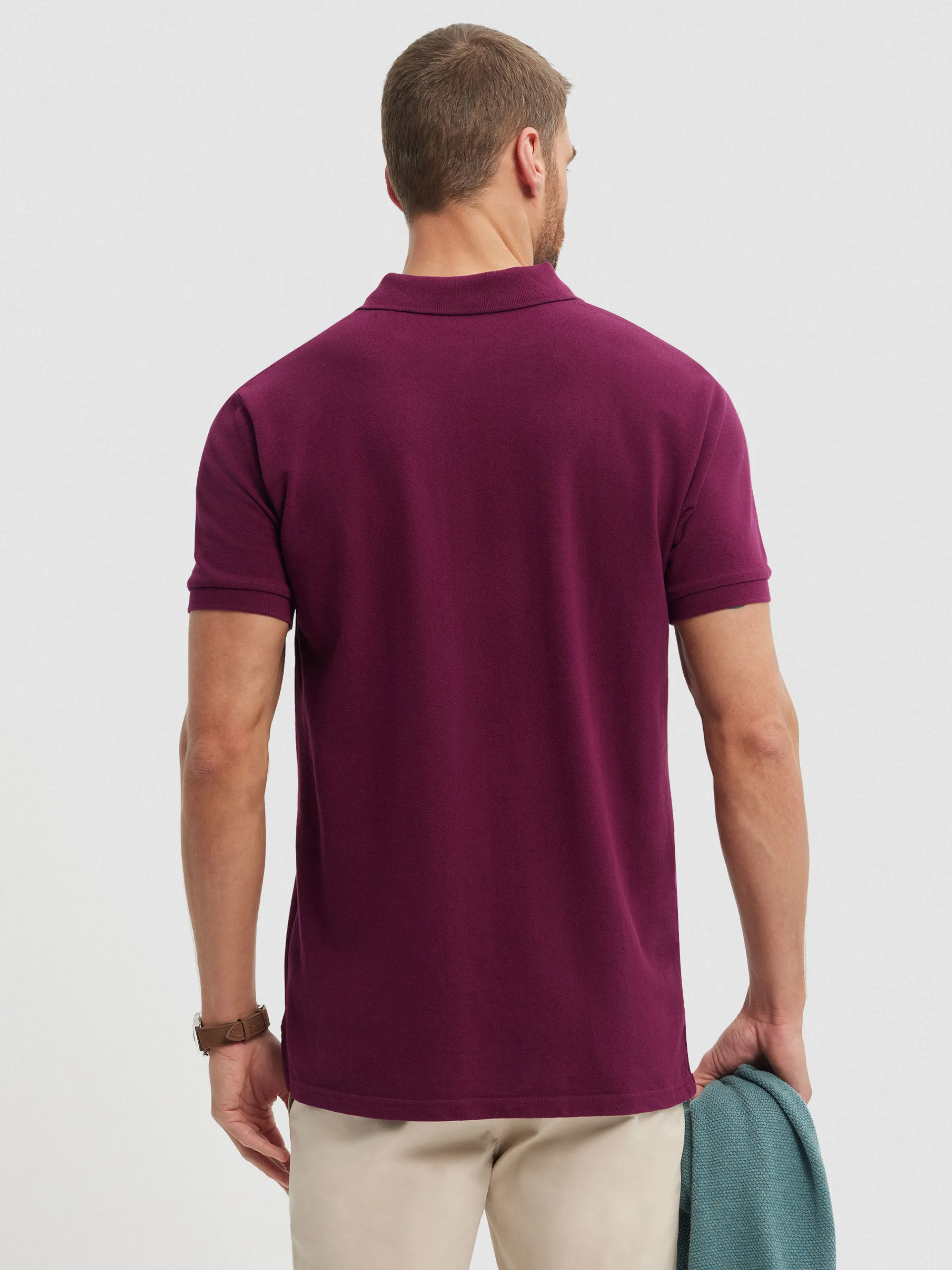 Polos Y Poleras-Alvaro Moreno POLO BASIC Burdeos
