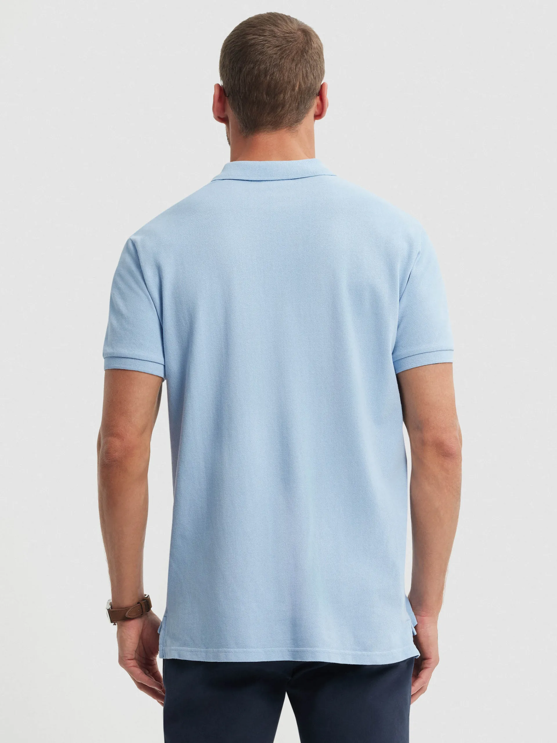 Polos Y Poleras-Alvaro Moreno POLO BASIC Celeste