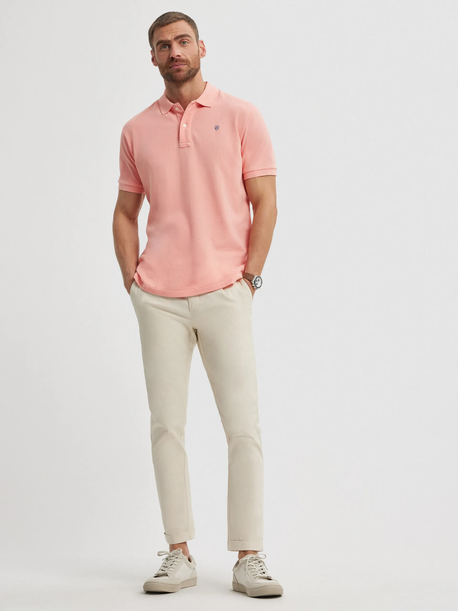 Polos Y Poleras-Alvaro Moreno POLO BASIC SALMÓN Salmón