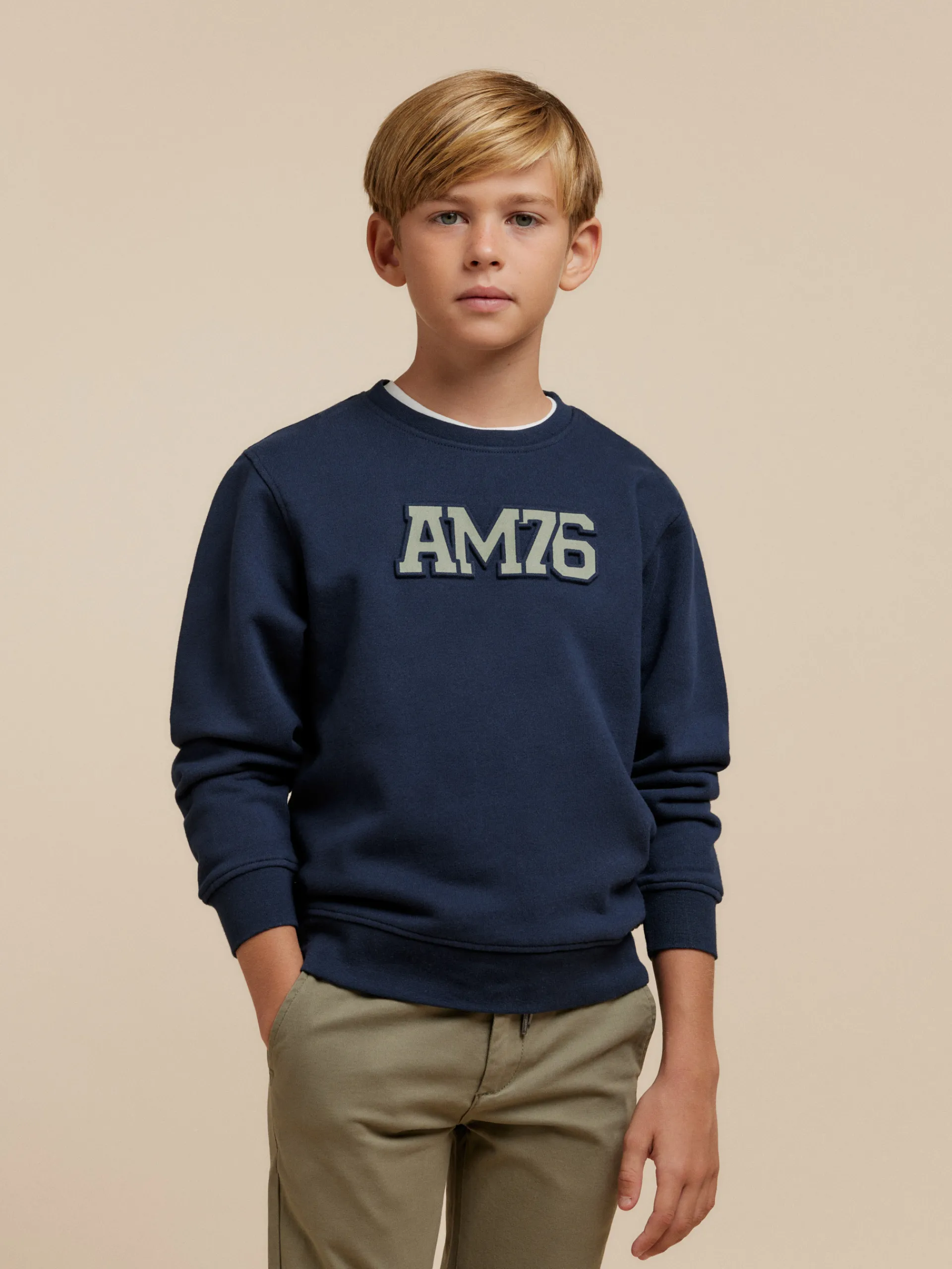 Sudaderas-Alvaro Moreno SUDADERA OFFICIAL KIDS Azul Marino