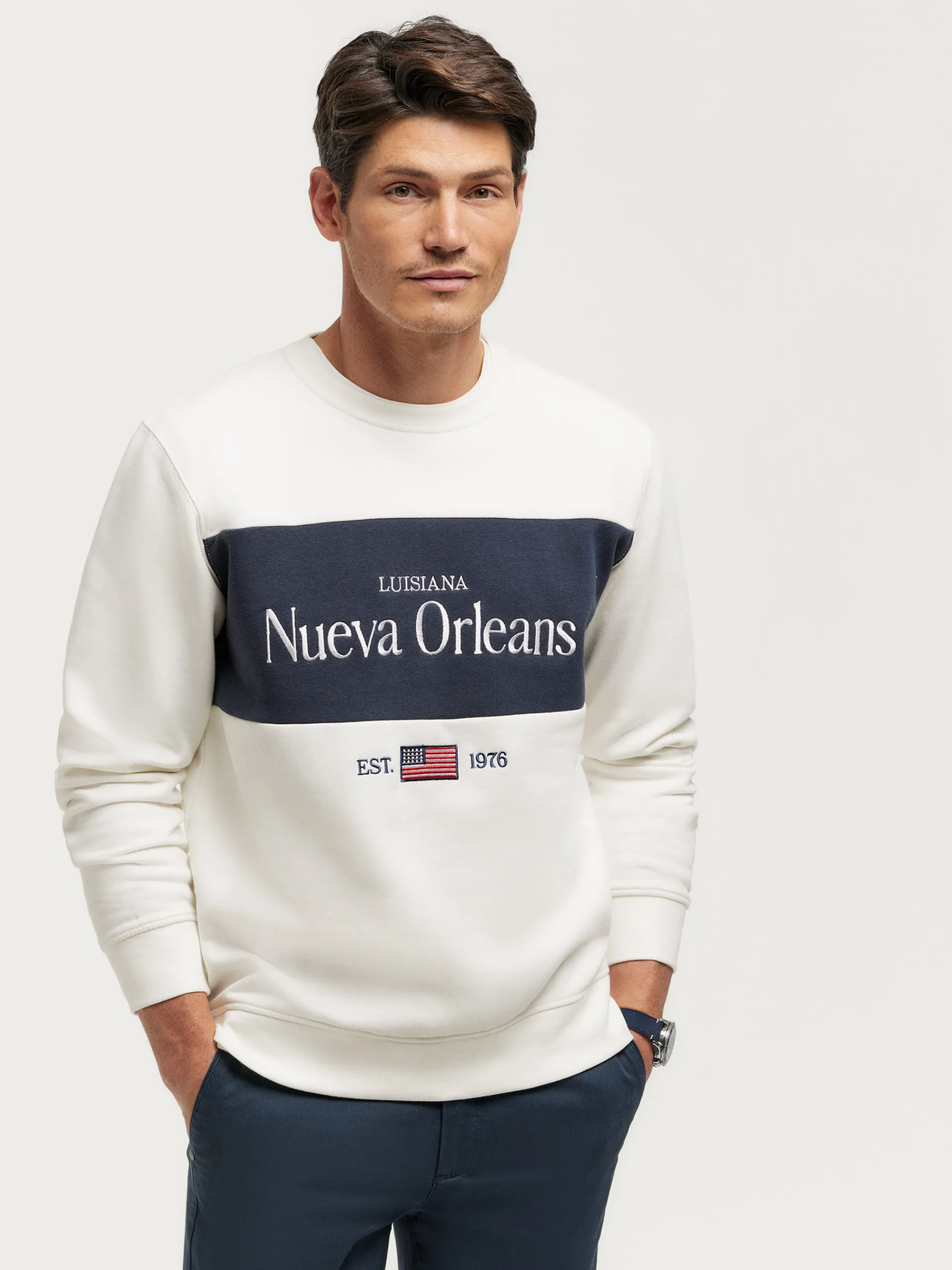 Sudaderas-Alvaro Moreno SUDADERA ORLEANS Blanco